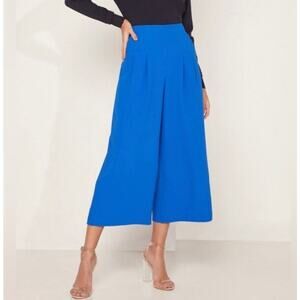 Ted Baker Blue Zettah Pleated Culottes Women's 4 Bold Dopamine Office Work